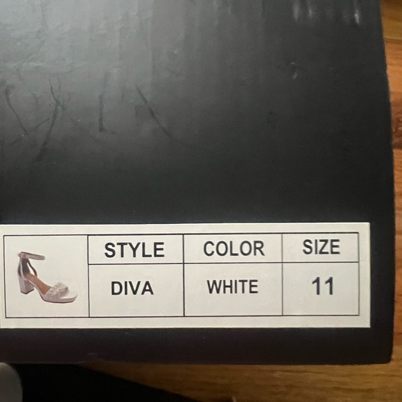 rebels Women's White Braided Strap Heels - Picture 3 of 4